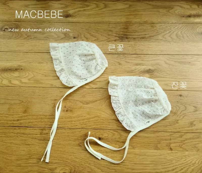 Mac - Korean Baby Fashion - #babyoutfit - Lace Bonnet - 4
