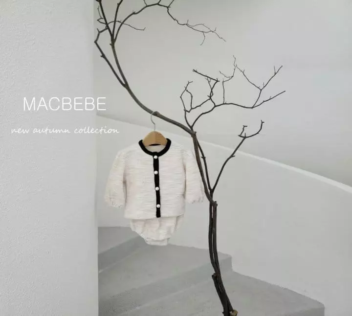 Mac - Korean Baby Fashion - #babywear - Puff Cardigan Set - 8