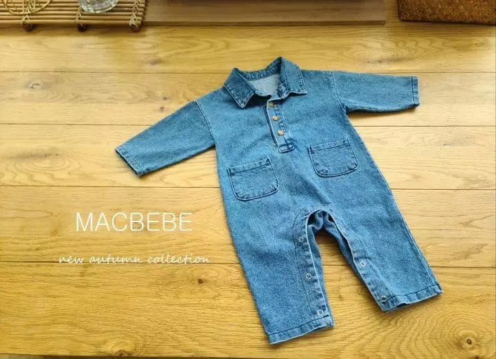 Mac - Korean Baby Fashion - #babywear - All In One Denim Bodysuit - 4