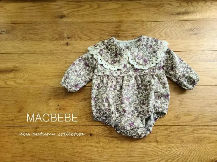 Mac - Korean Baby Fashion - #smilingbaby - Big Collar Bodysuit with Bonnet - 3