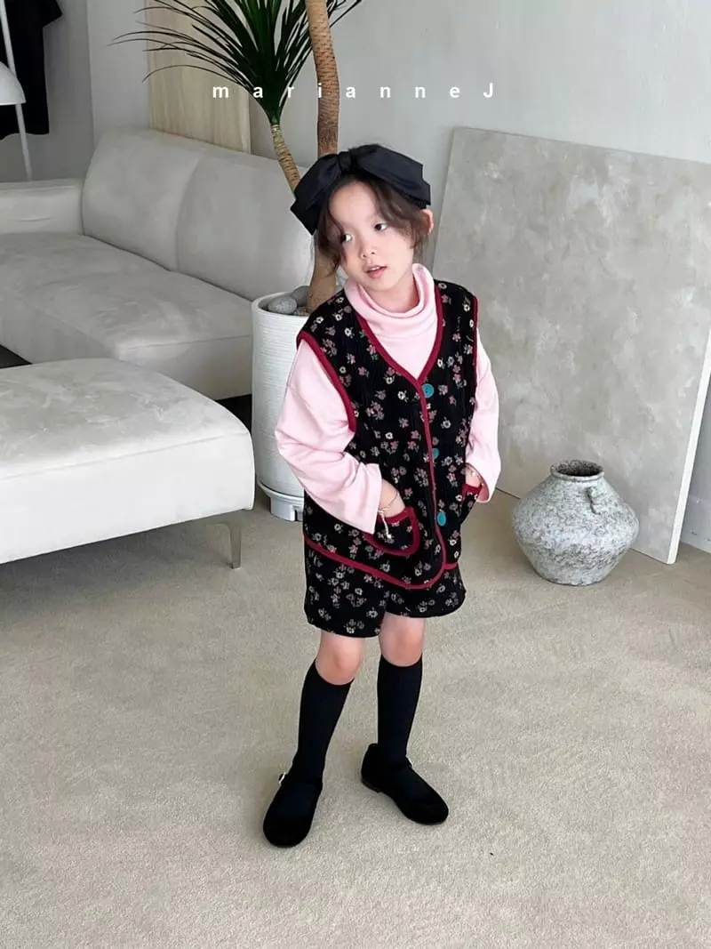 Mariannej - Korean Children Fashion - #childofig - Rib Flower Vest