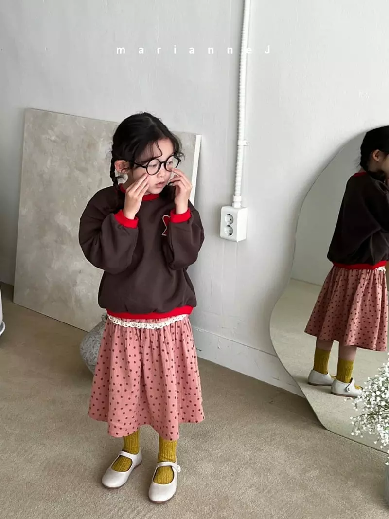 Mariannej - Korean Children Fashion - #childofig - Hear Embroidery Sweatshirt - 12