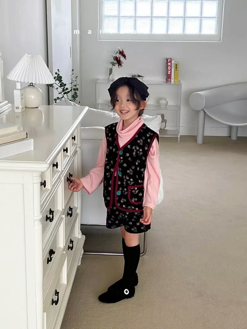 Mariannej - Korean Children Fashion - #fashionkids - Rib Flower Pants - 7