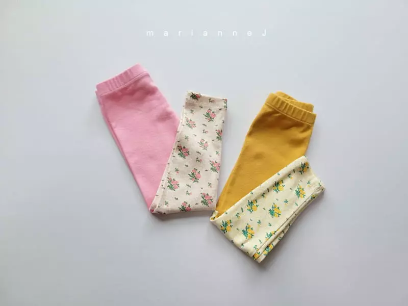 Mariannej - Korean Children Fashion - #kidzfashiontrend - Flower Leggings