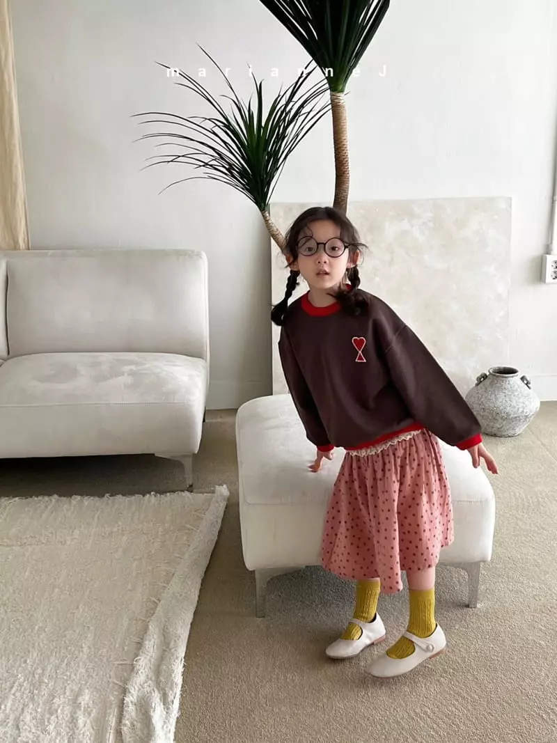 Mariannej - Korean Children Fashion - #prettylittlegirls - Hear Embroidery Sweatshirt - 8