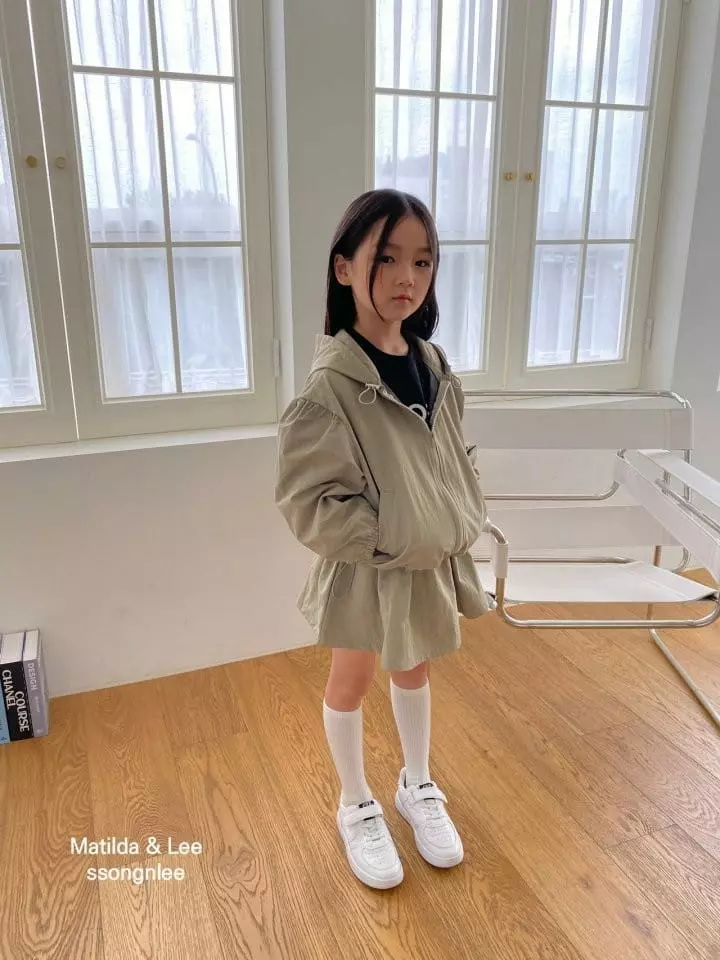 Matilda & Lee - Korean Children Fashion - #childofig - Hoody Shirring Windbreaker Jacket - 12