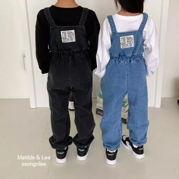 Matilda & Lee - Korean Children Fashion - #childrensboutique - Denim Dungarees Pants - 8