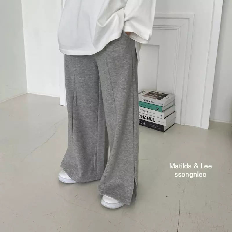 Matilda & Lee - Korean Children Fashion - #childrensboutique - Slit Wide Pants - 5
