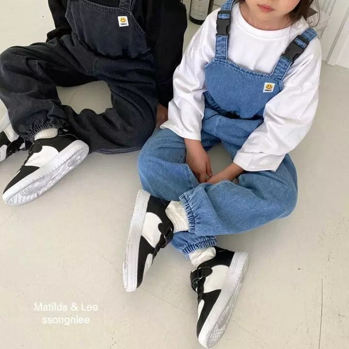 Matilda & Lee - Korean Children Fashion - #fashionkids - Denim Dungarees Pants - 11