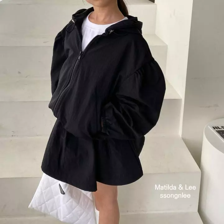Matilda & Lee - Korean Children Fashion - #fashionkids - Hoody Shirring Windbreaker Jacket - 4