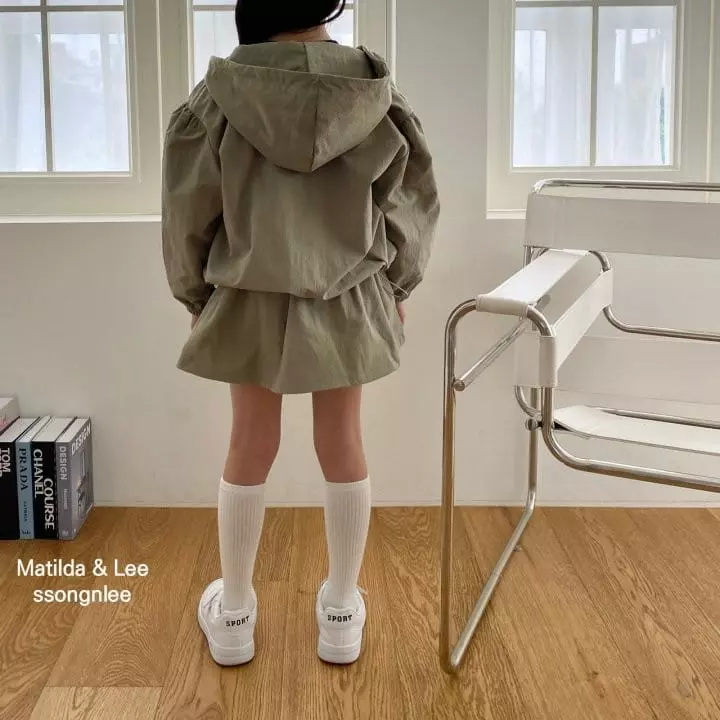 Matilda & Lee - Korean Children Fashion - #littlefashionista - Hoody Shirring Windbreaker Jacket - 8