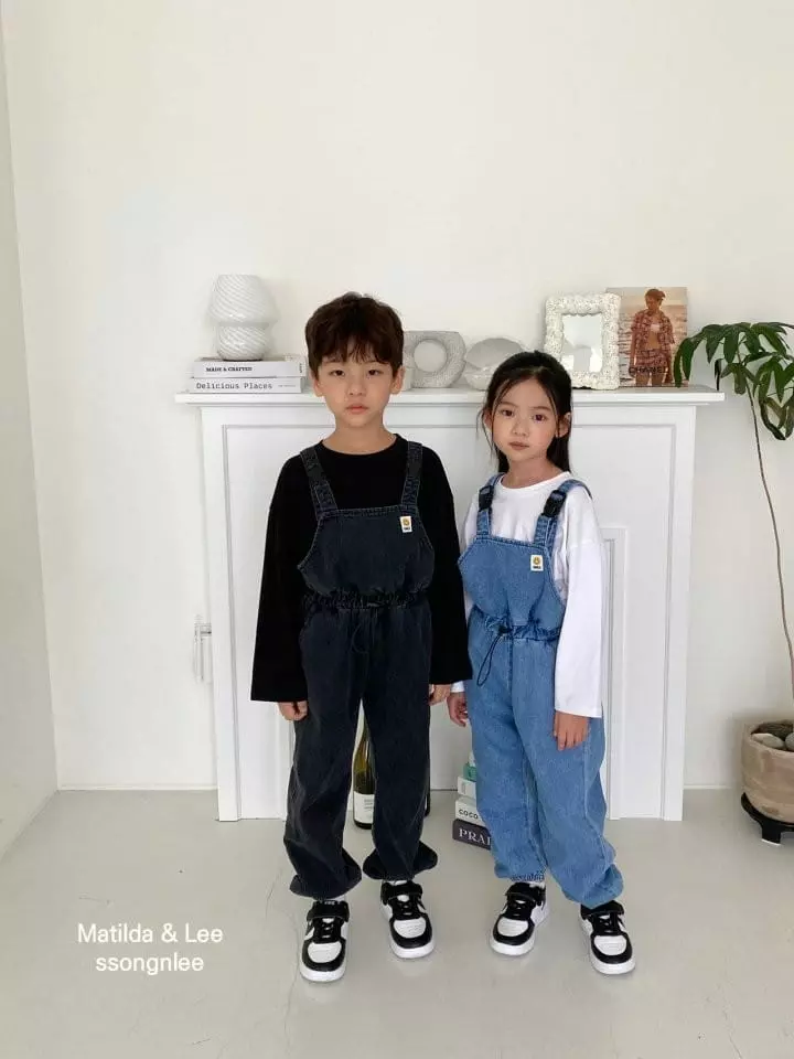 Matilda & Lee - Korean Children Fashion - #magicofchildhood - Denim Dungarees Pants