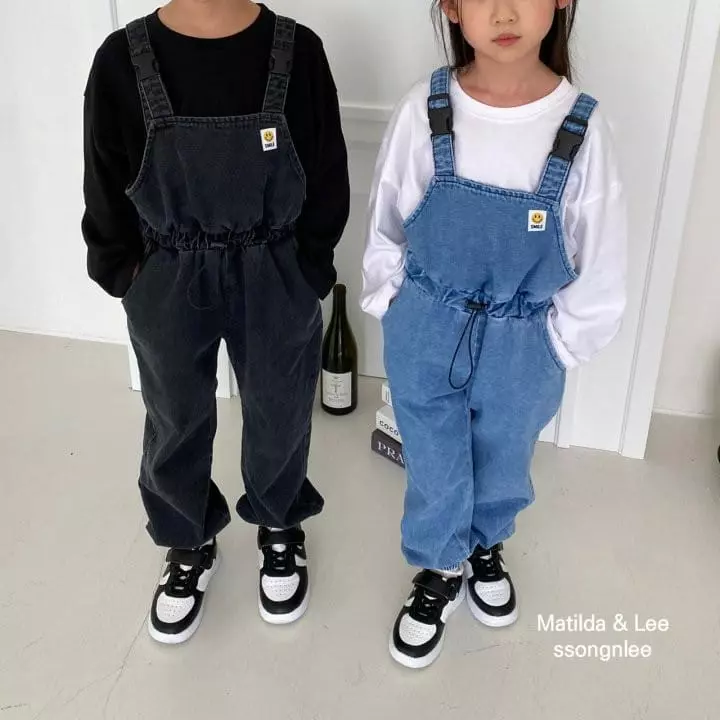 Matilda & Lee - Korean Children Fashion - #toddlerclothing - Denim Dungarees Pants - 5