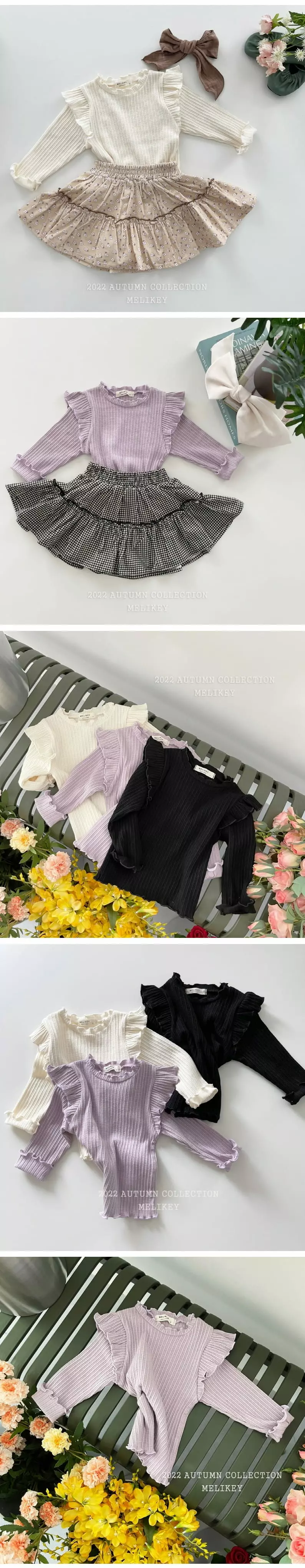 Melikey - Korean Children Fashion - #childrensboutique - Frill Wing Tee - 3