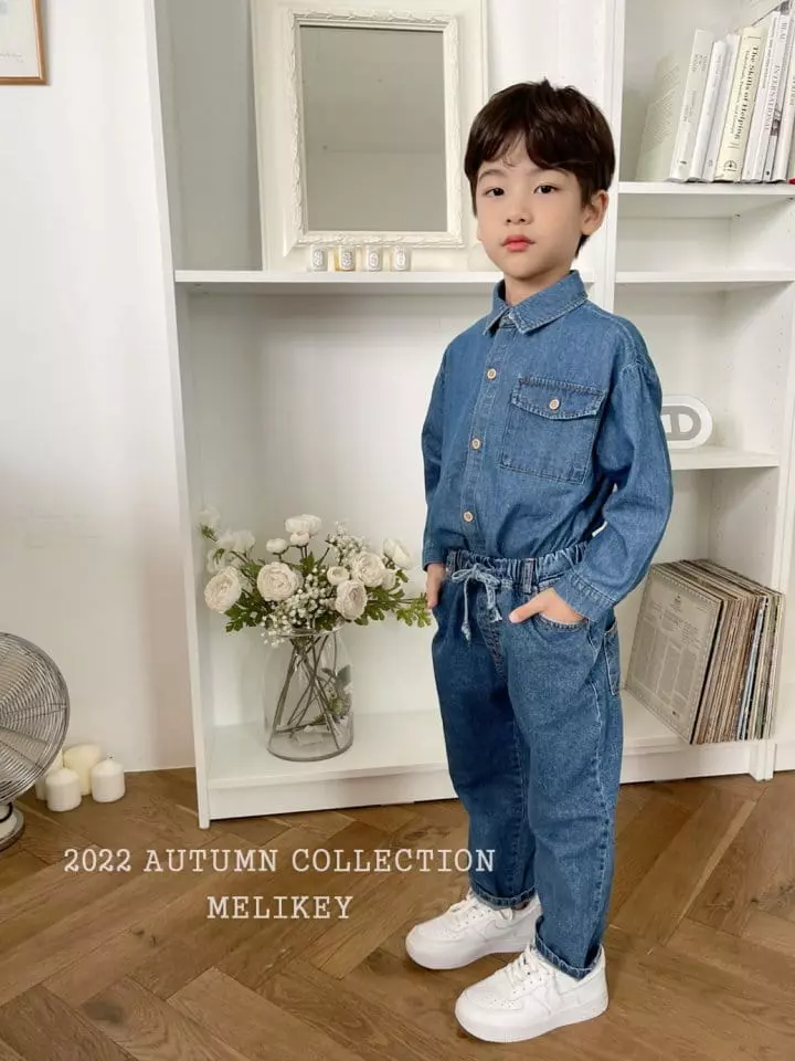 Melikey - Korean Children Fashion - #childrensboutique - Denim Pocket Shirt - 2