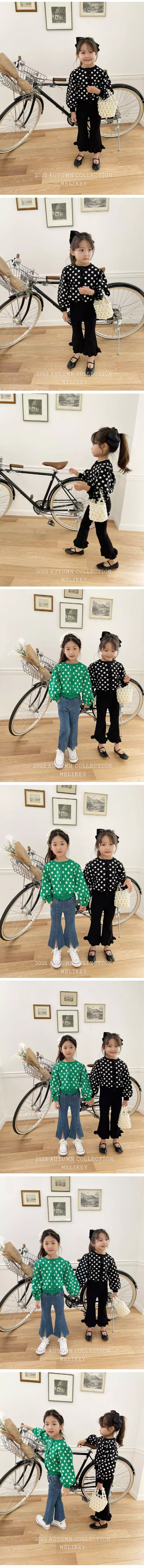 Melikey - Korean Children Fashion - #designkidswear - Dot Puff Cardigan - 2