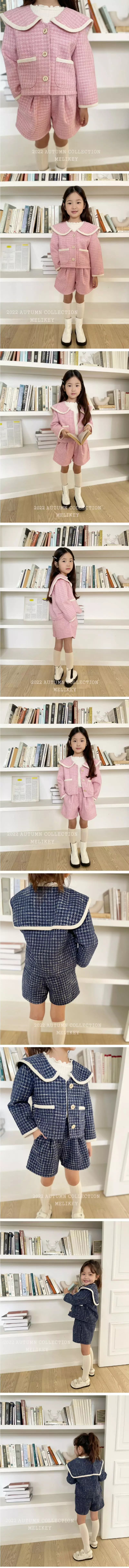 Melikey - Korean Children Fashion - #designkidswear - Sailor Twid Top Bottom Set