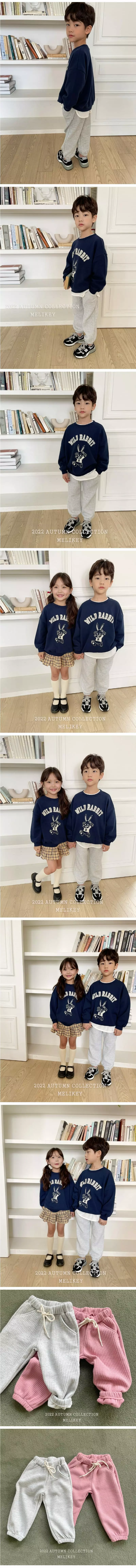 Melikey - Korean Children Fashion - #fashionkids - Knit Jogger Pants - 2