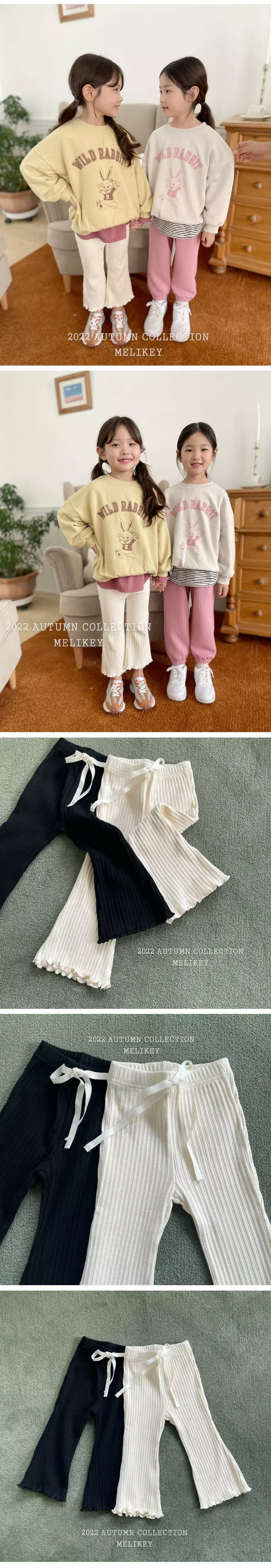 Melikey - Korean Children Fashion - #kidsshorts - Knit Rib Terry Pants - 2