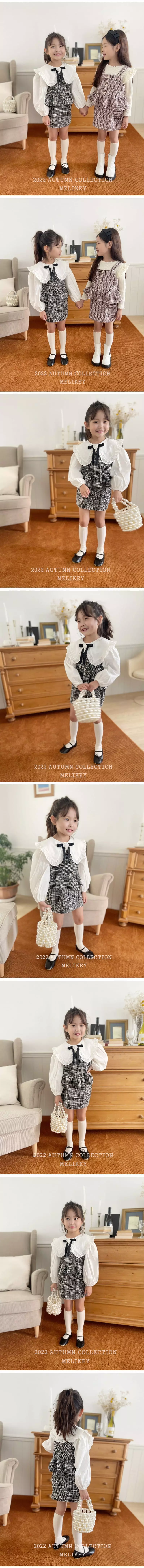 Melikey - Korean Children Fashion - #kidsshorts - Pumpkin Bustier Top Bottom Set - 2