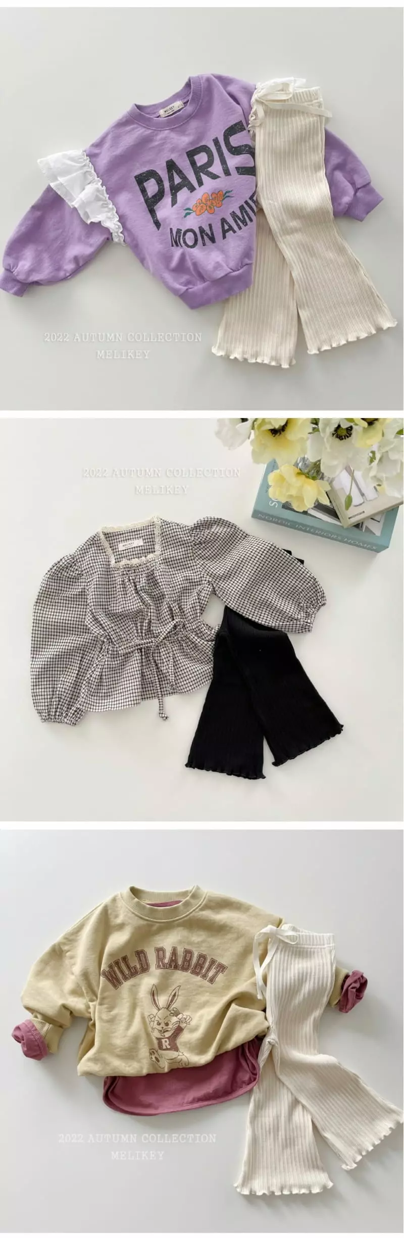 Melikey - Korean Children Fashion - #kidsstore - Knit Rib Terry Pants - 3