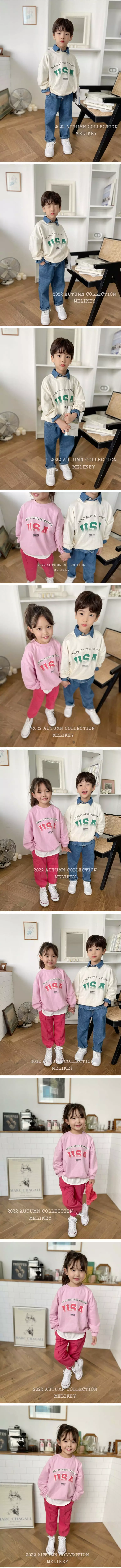 Melikey - Korean Children Fashion - #kidsstore - USA Sweatshirt