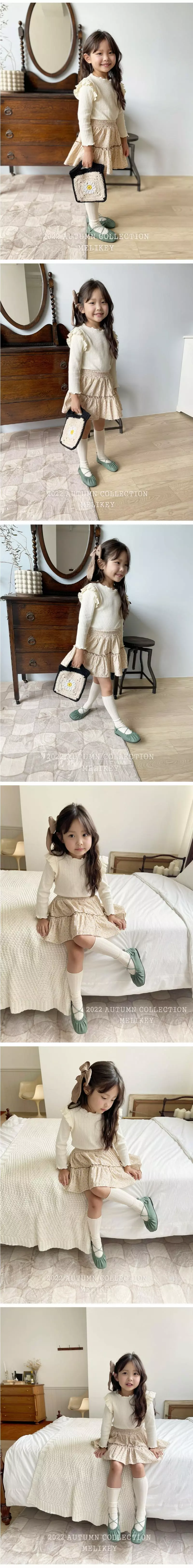 Melikey - Korean Children Fashion - #kidsstore - Popcorn Cancan Skrit - 2