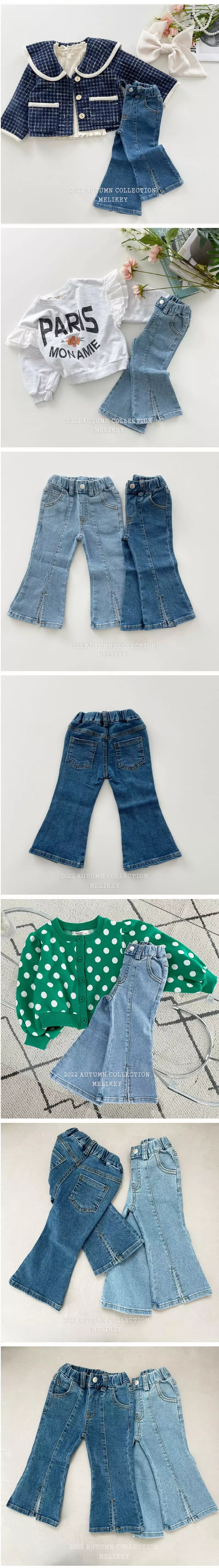 Melikey - Korean Children Fashion - #littlefashionista - Slit Bootscut Pants - 3