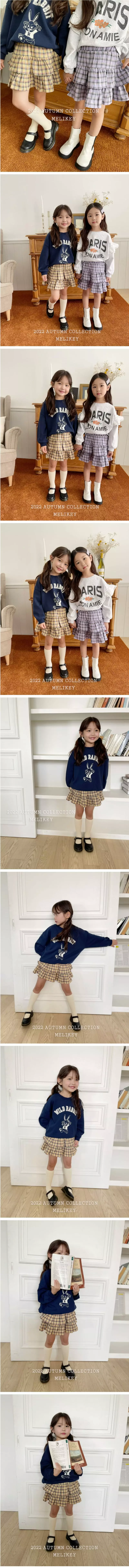 Melikey - Korean Children Fashion - #littlefashionista - Check Cancan Skirt