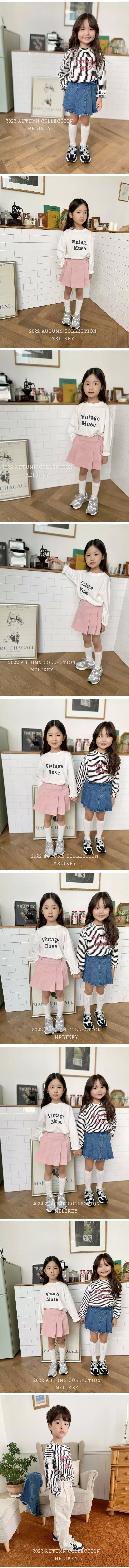 Melikey - Korean Children Fashion - #magicofchildhood - Muse Piping Tee Stripes - 2