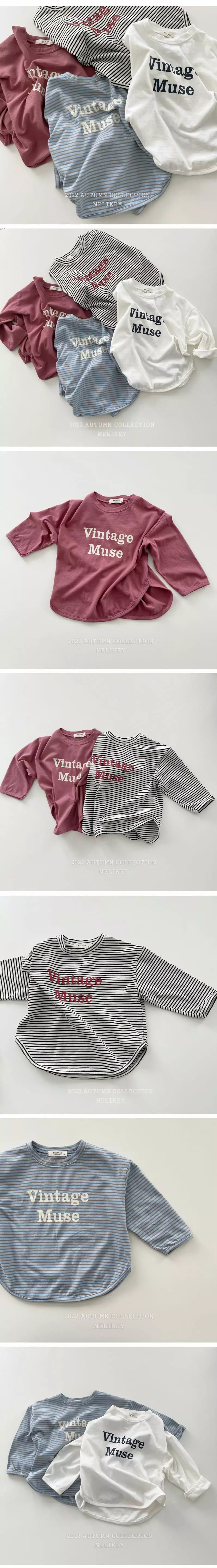 Melikey - Korean Children Fashion - #minifashionista - Muse Piping Tee Stripes - 3