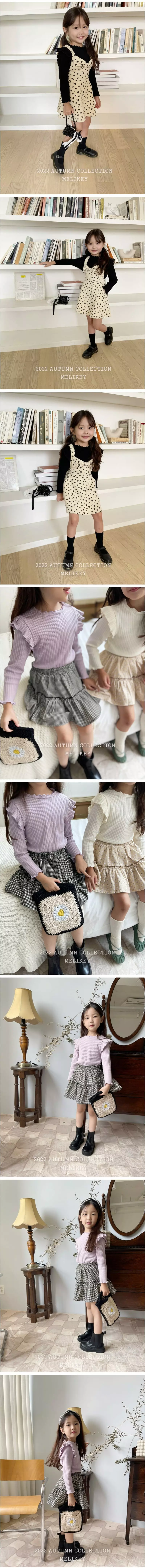 Melikey - Korean Children Fashion - #stylishchildhood - Frill Wing Tee