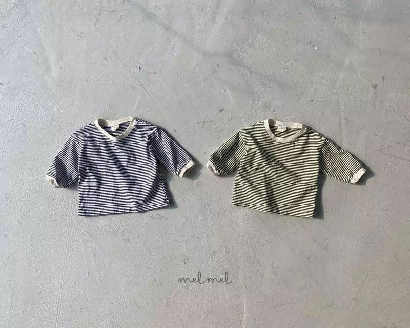 Melmel - Korean Baby Fashion - #babyboutique - Color Stripes Tee - 2
