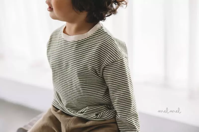 Melmel - Korean Baby Fashion - #babyboutique - Color Stripes Tee - 3