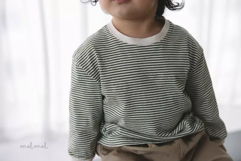 Melmel - Korean Baby Fashion - #babyclothing - Color Stripes Tee - 5