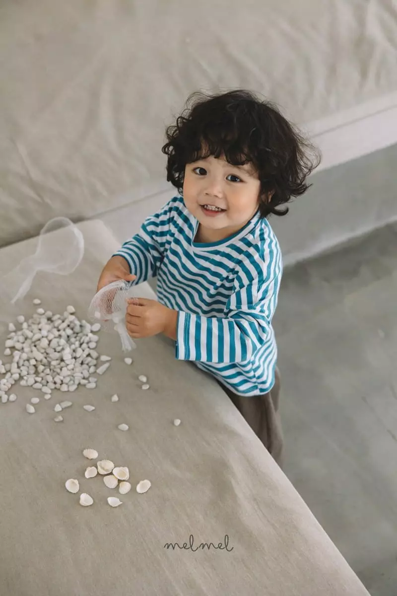 Melmel - Korean Baby Fashion - #babyclothing - Stripes Tee - 12