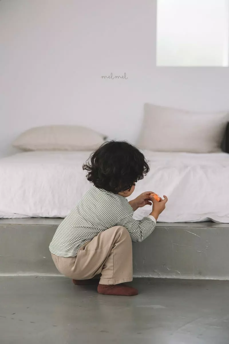 Melmel - Korean Baby Fashion - #babyfever - Pintuck Cotton Pants - 6