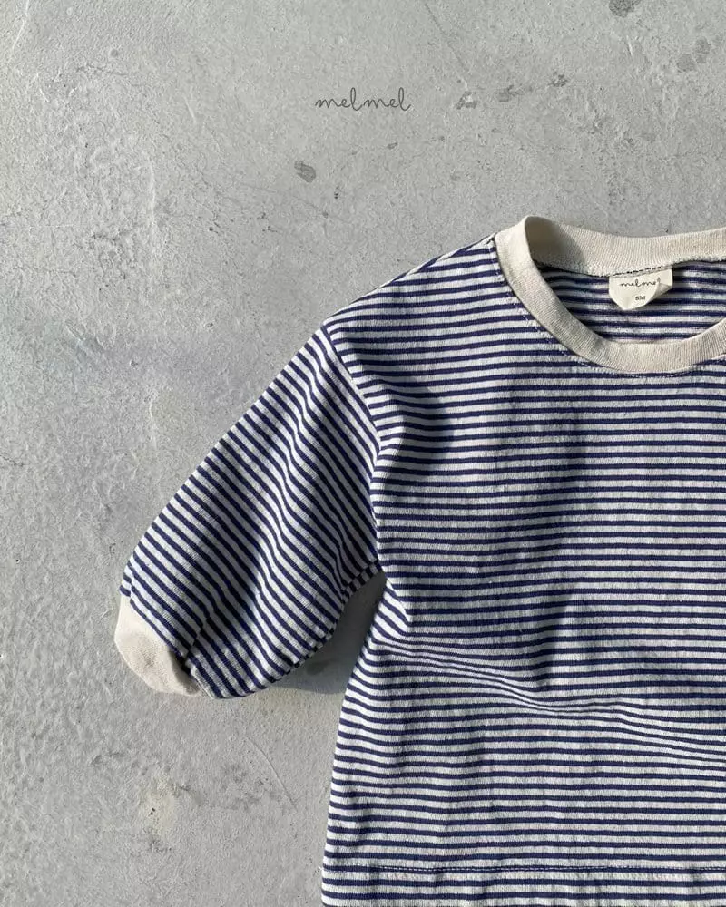 Melmel - Korean Baby Fashion - #babyoutfit - Color Stripes Tee - 12
