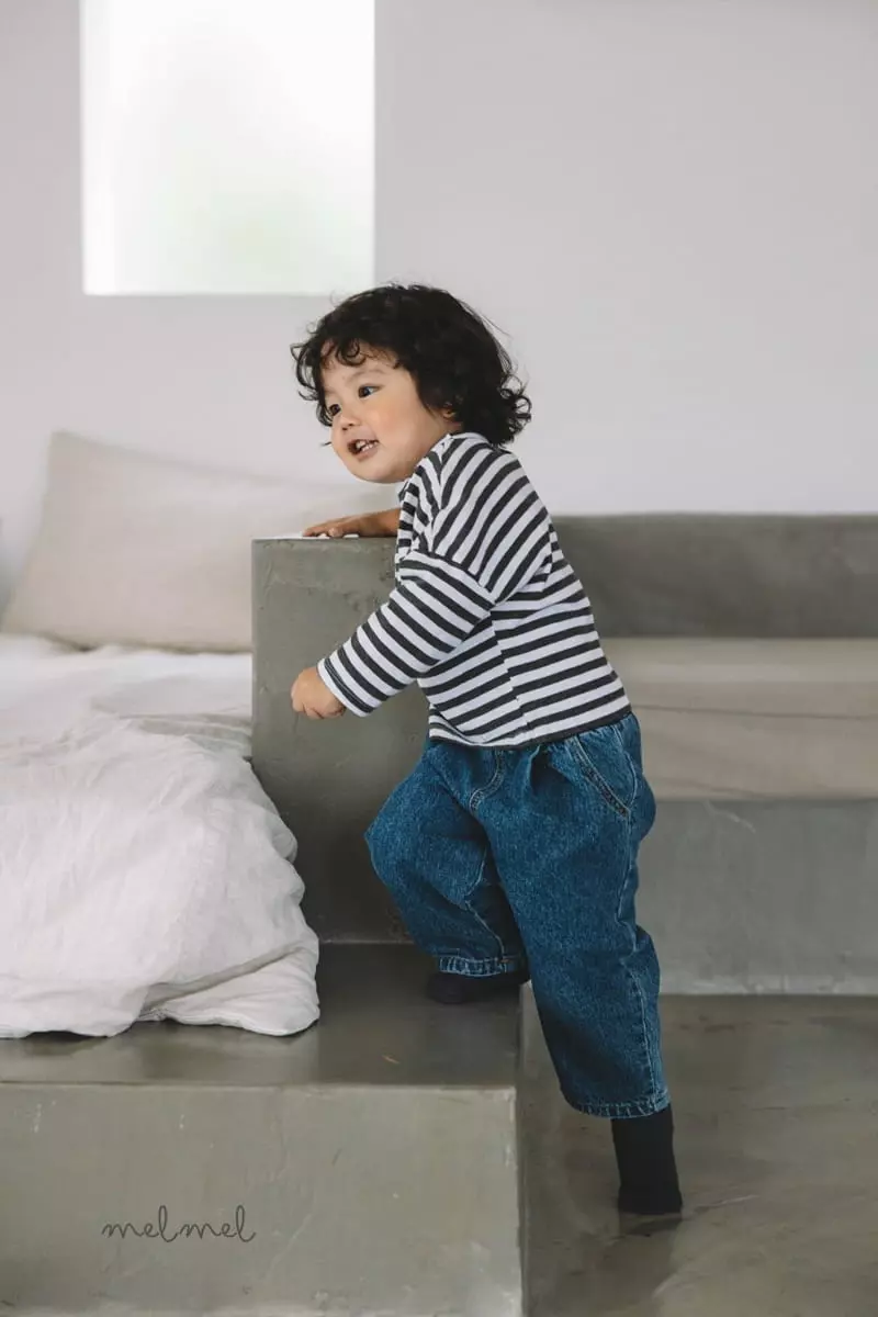 Melmel - Korean Baby Fashion - #babyoutfit - Stripes Tee - 5