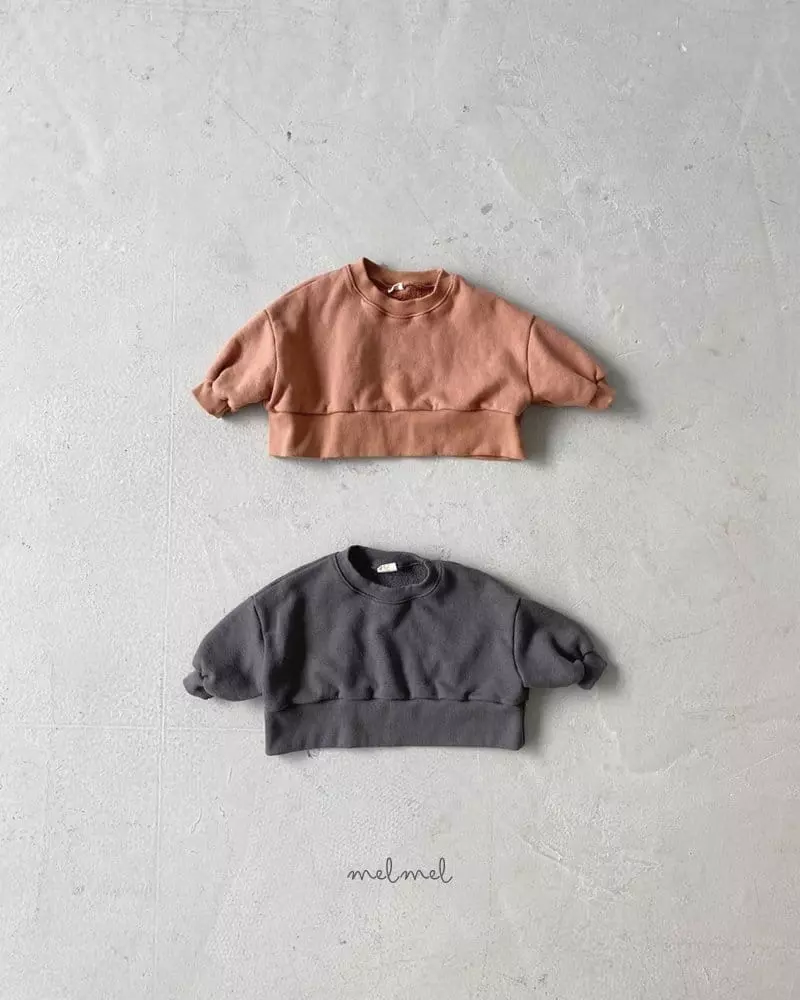 Melmel - Korean Baby Fashion - #babyoutfit - Crop Sweatshirt