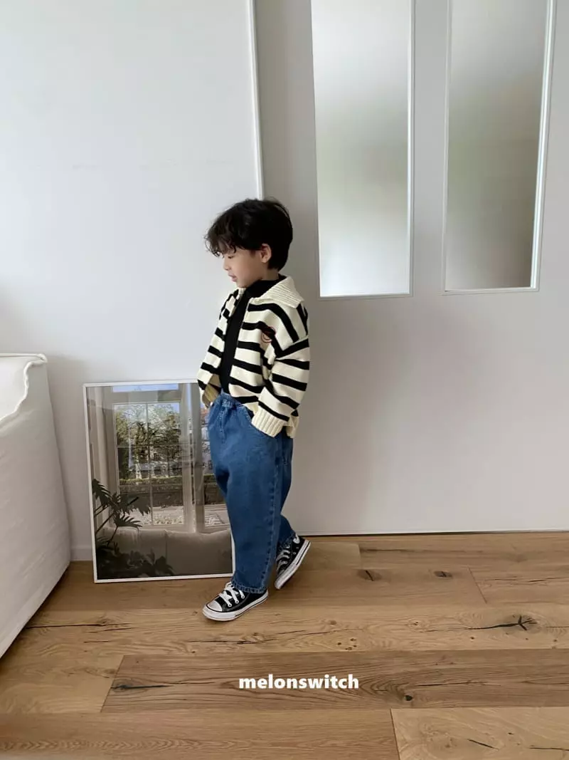 Melon Switch - Korean Children Fashion - #stylishchildhood - Cream Jeans - 4