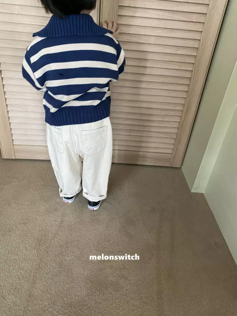 Melon Switch - Korean Children Fashion - #discoveringself - Stripes Knit Zip-up - 12