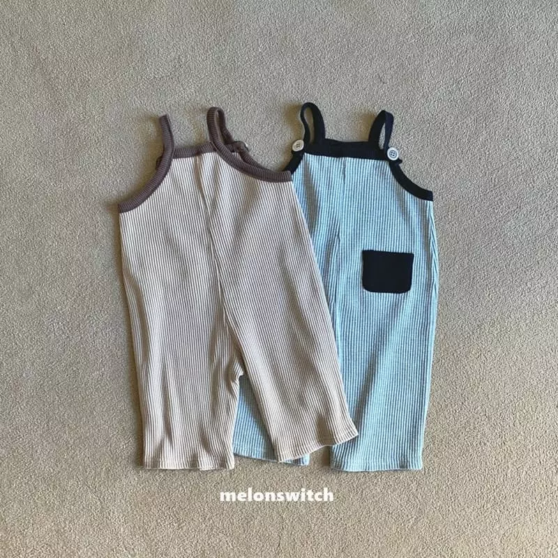 Melon Switch - Korean Children Fashion - #fashionkids - Waffle Dungarees - 2