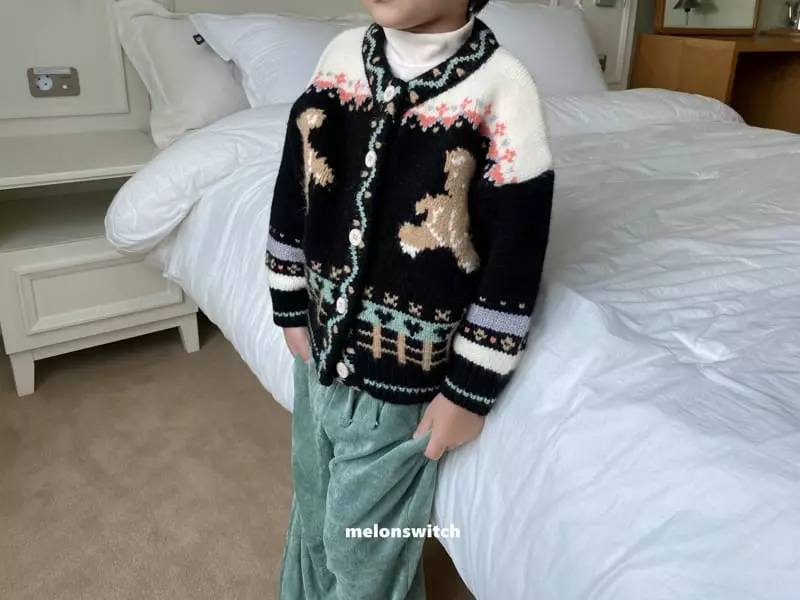 Melon Switch - Korean Children Fashion - #kidsshorts - Bear Vintage Cardigan - 7