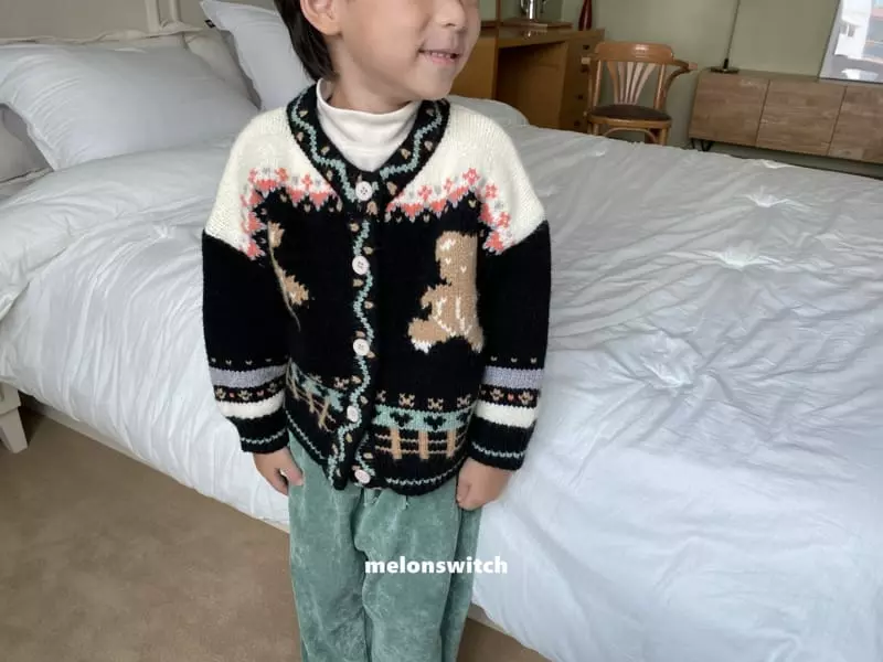Melon Switch - Korean Children Fashion - #kidsstore - Bear Vintage Cardigan - 8