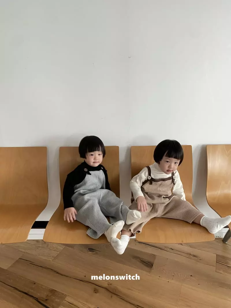 Melon Switch - Korean Children Fashion - #kidzfashiontrend - Waffle Dungarees - 5