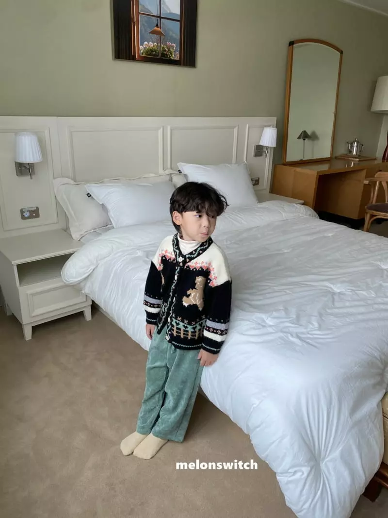Melon Switch - Korean Children Fashion - #littlefashionista - Bear Vintage Cardigan - 11