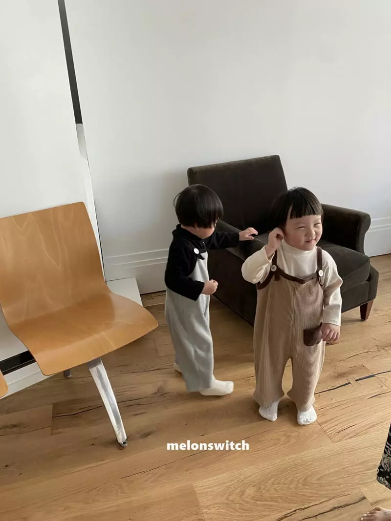 Melon Switch - Korean Children Fashion - #littlefashionista - Waffle Dungarees - 7