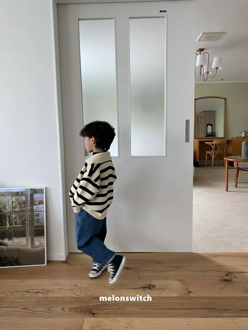 Melon Switch - Korean Children Fashion - #Kfashion4kids - Stripes Knit Zip-up - 4