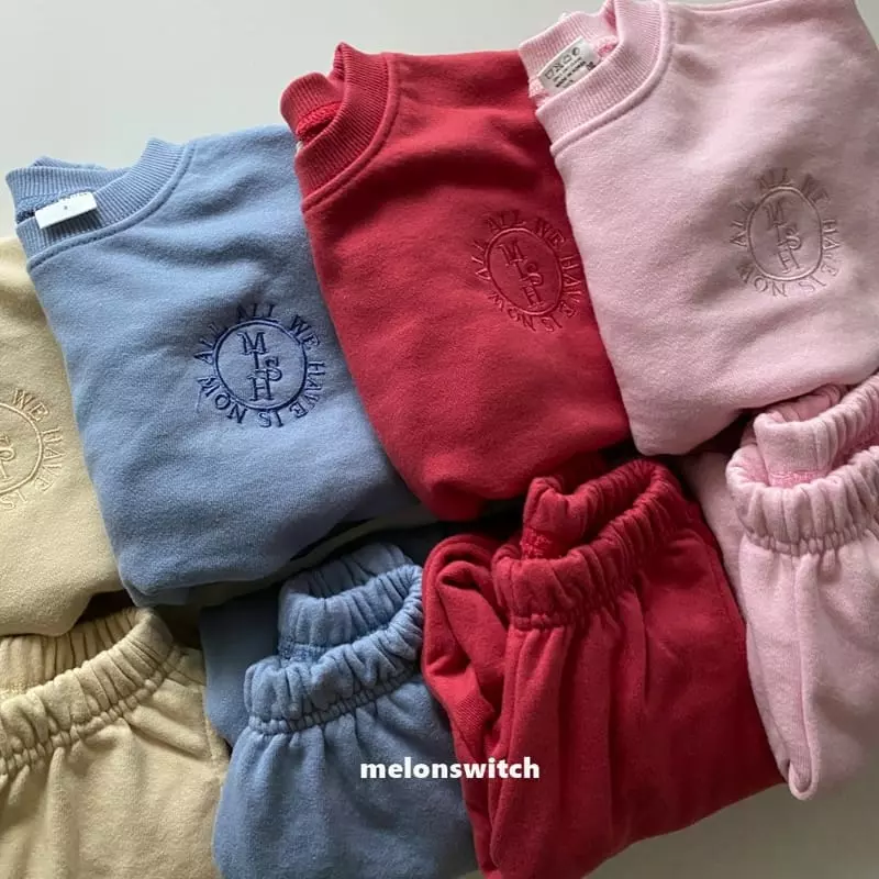 Melon Switch - Korean Children Fashion - #littlefashionista - Melon Logo Top Bottom Set - 2